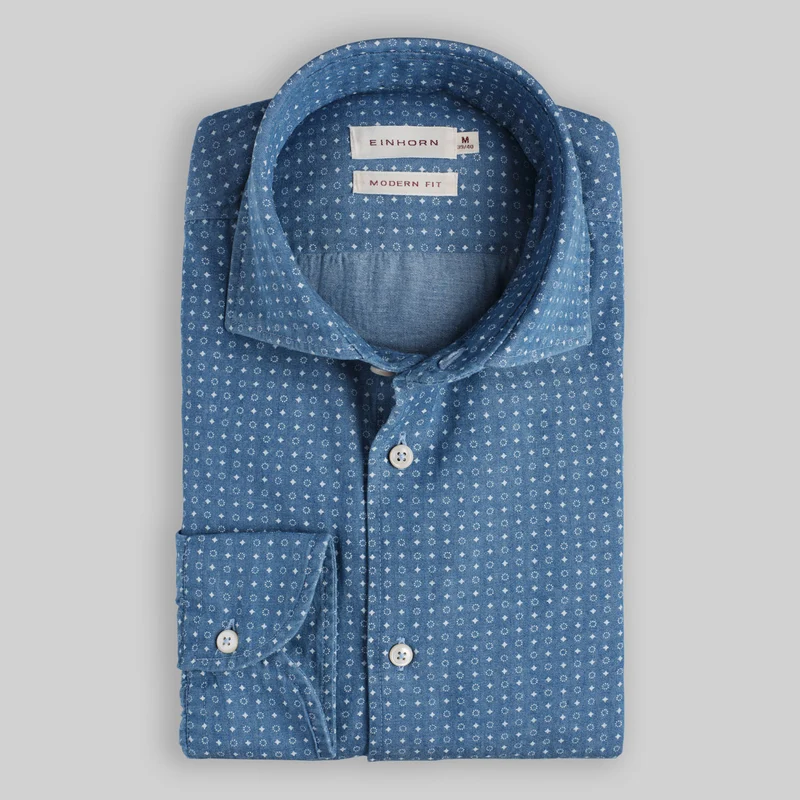Modern Fit Print Denim