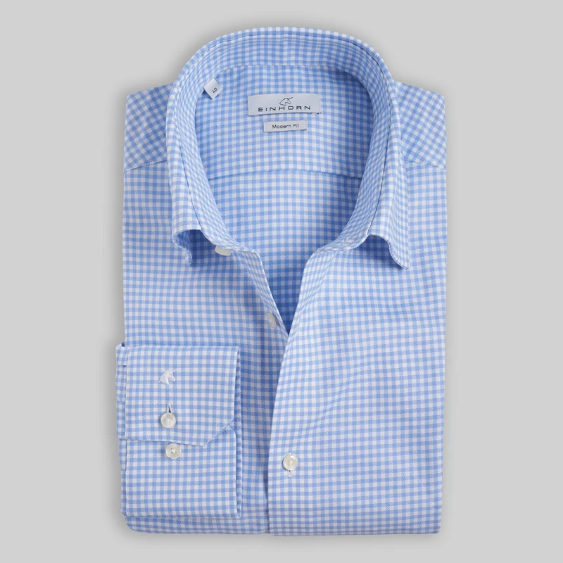 Hemd Modern Fit Blau Karo