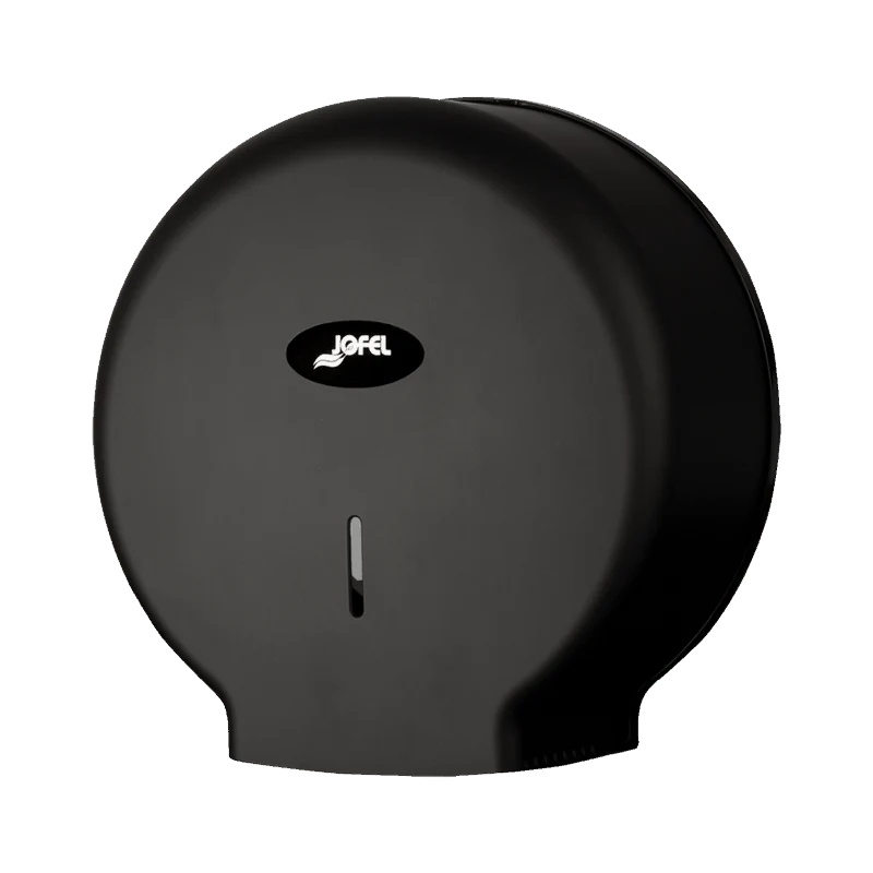 JOFEL DISPENSADOR DE PAPEL HIGIÊNICO DE GRANDE PORTE “VALOR” PRETO MATE