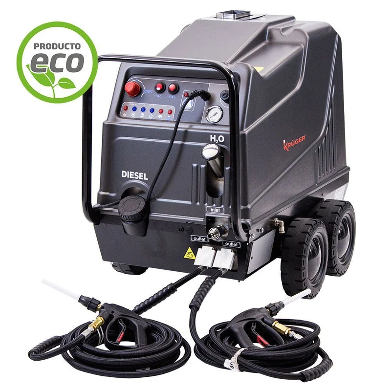 KRUGER Geradores de Vapor Industriais AST175 – 9 bar | 180 ºC - e água fria de alta pressão (130 bar | 9 L/min)