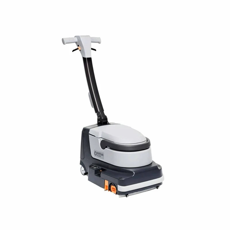 NILFISK SC250 34C B – SC250 - Lavadora com escova cilíndrica média nylon branca de 340 mm, bandeja laranja para recolha de detritos e kit de bateria de lítio com carregador e kit de 2 bocais de 360mm