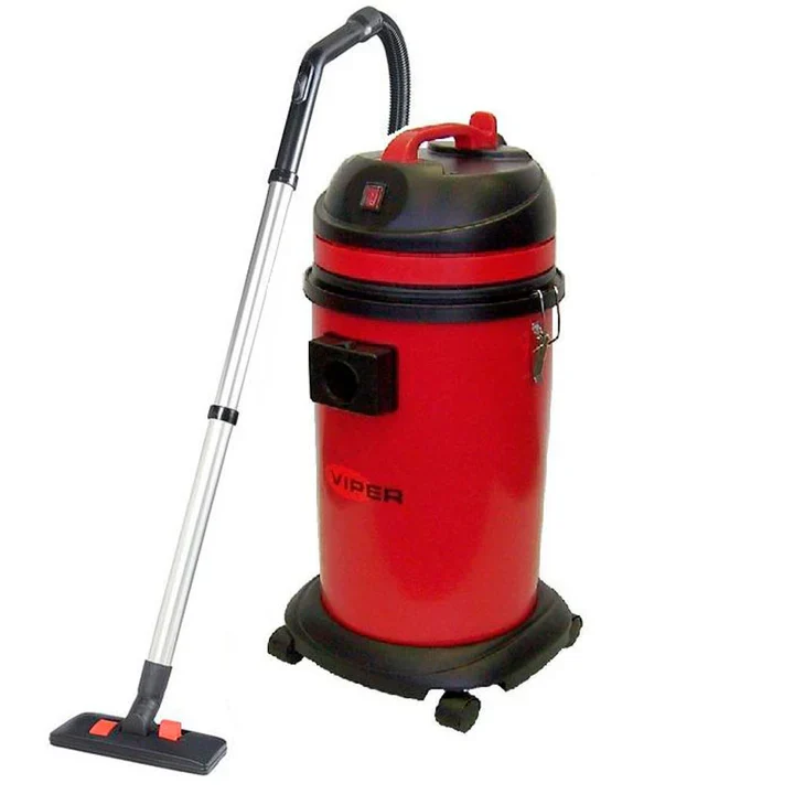 VIPER LSU135P - Aspirador água e pó 35 litros, 1 motor, depósito de plástico com mangueira de 2 metros, 2 Tubos cromados, bocal de água, bocal de pó