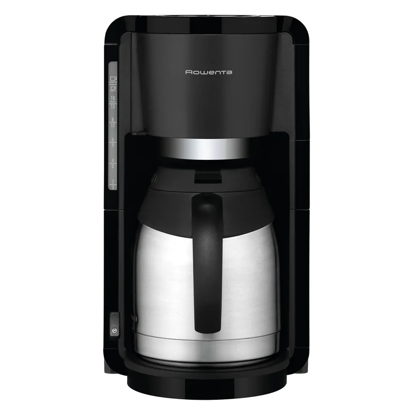 Rowenta CT3818 Adagio Milano Thermo Filterkaffeemaschine Edelstahl, Schwarz