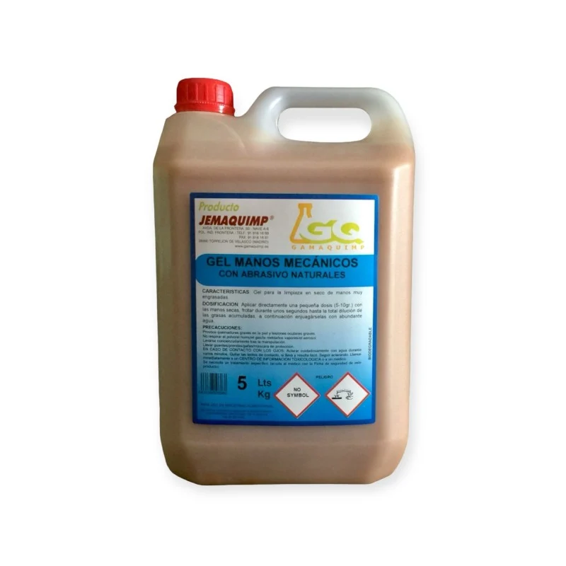 JEMAQUIMP Gel de Mecânicos com Abrasivo Natural – Limpeza em Seco de Mãos Engorduradas