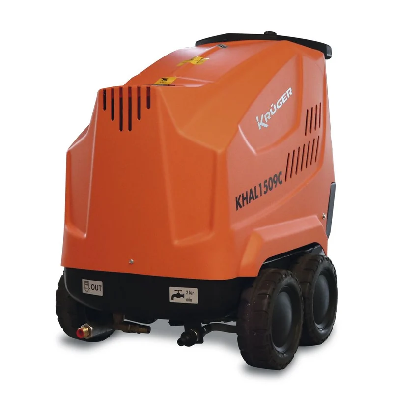 KRUGER KHAL1509C Lavadora de Alta Pressão hidrolavadora de Água Quente – 150 bar 540 Lh 230 V 2,3 kW