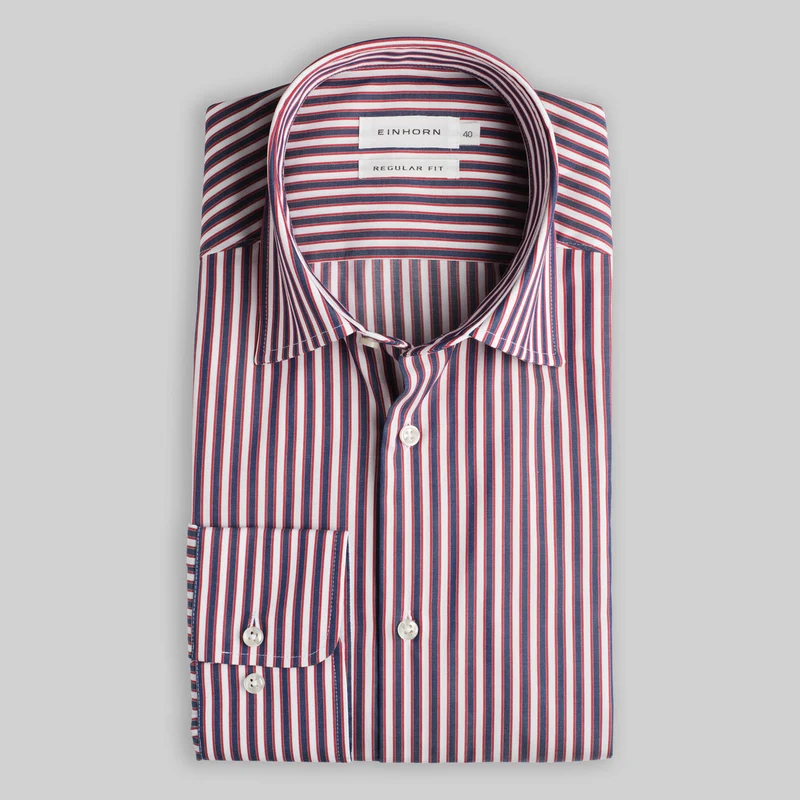 Regular Fit Hemd Streifen Blau