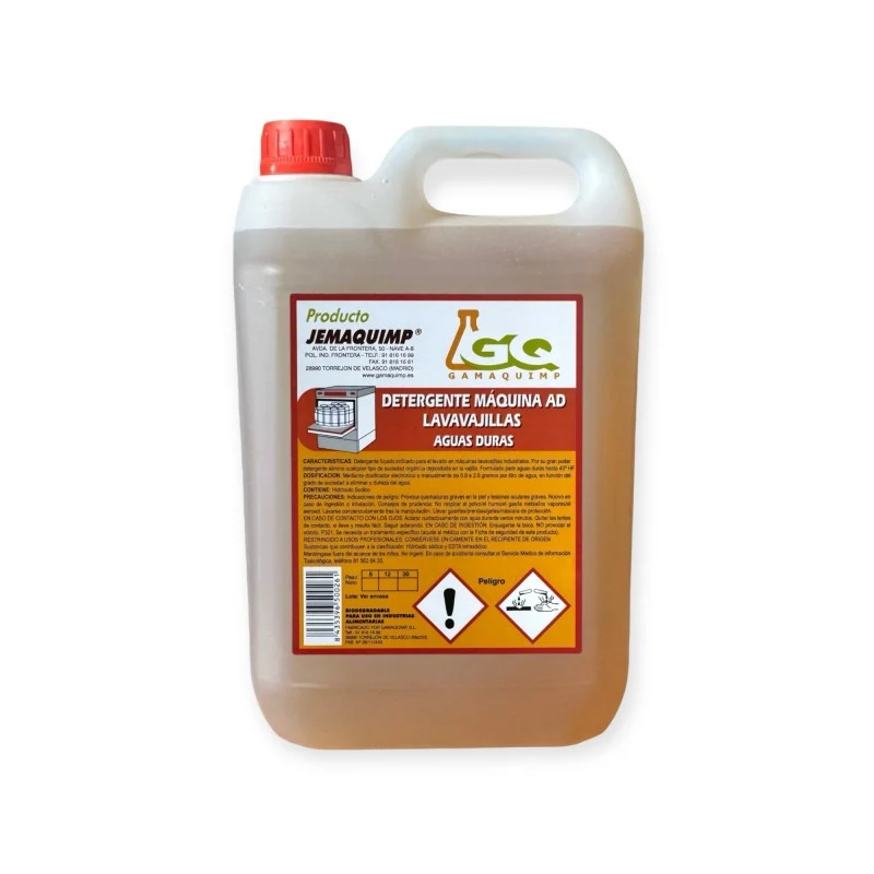 JEMAQUIMP AD Detergente para Máquinas Lava-louças - Águas Duras (até 50º HF)