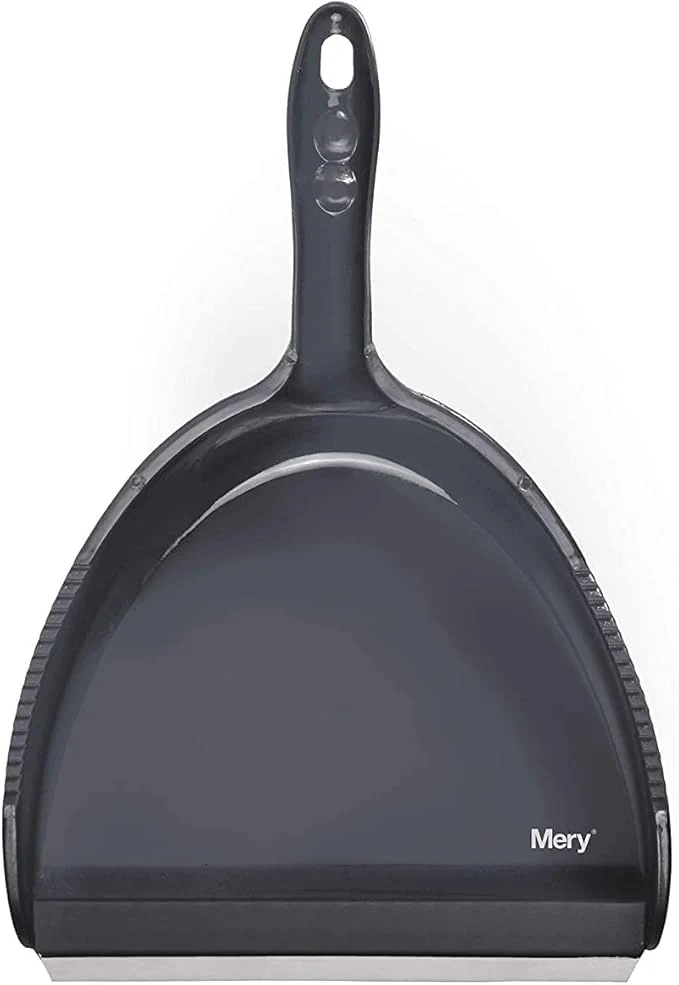 MERY Pá de Mão Cinza Escuro com Perfil de Borracha