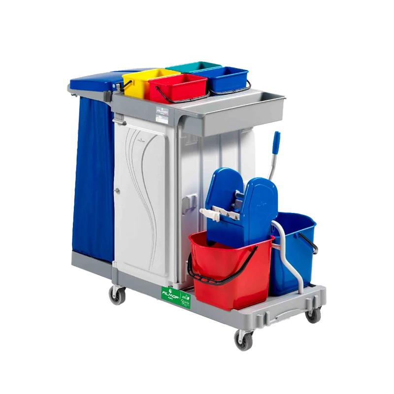 FILMOP Carro Multiusos ALPHA 6103 com Porta-Sacos Dobrável e Baldes Separadores