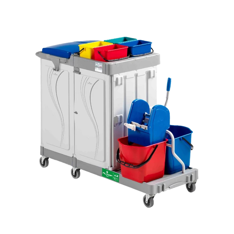 FILMOP Carro Multiusos ALPHA 8104 com Espremedor de Pressão e Baldes Separadores