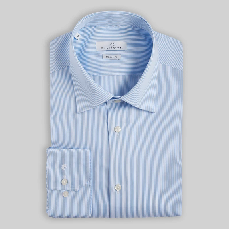 Hemd Modern Fit Easy Iron Blau Gestreift