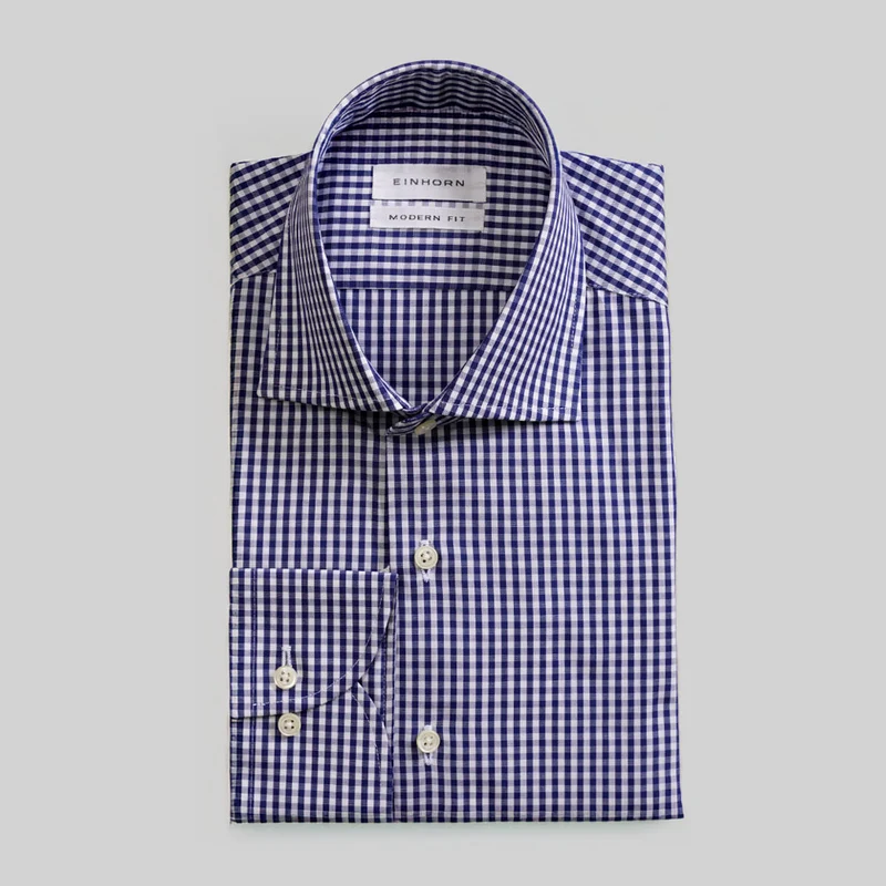 Hemd Modern Fit blau-weiss kariert