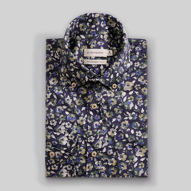 Hemd Modern Fit Blumenmuster