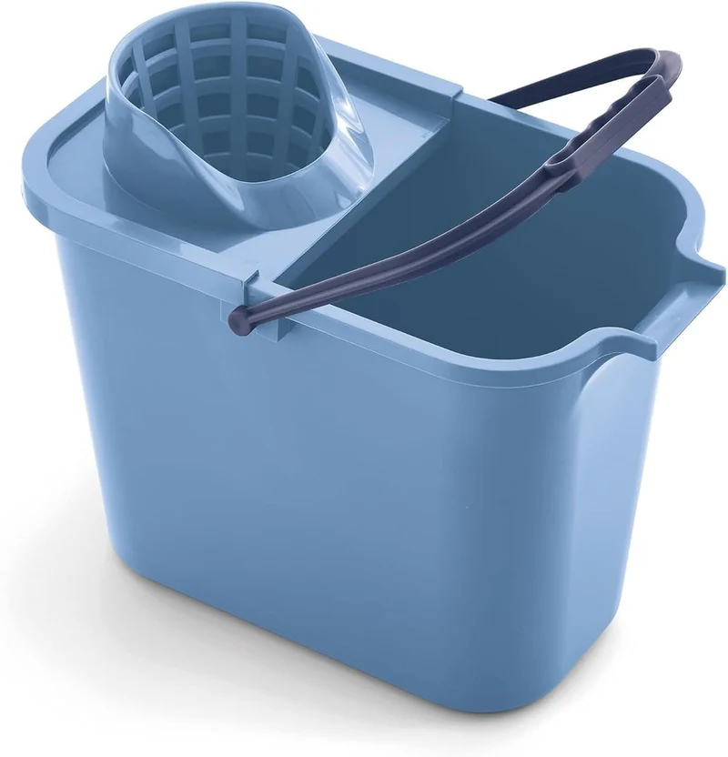 MERY Balde Retangular com Espremedor 12 L – Resistente, Confortável e Eficiente