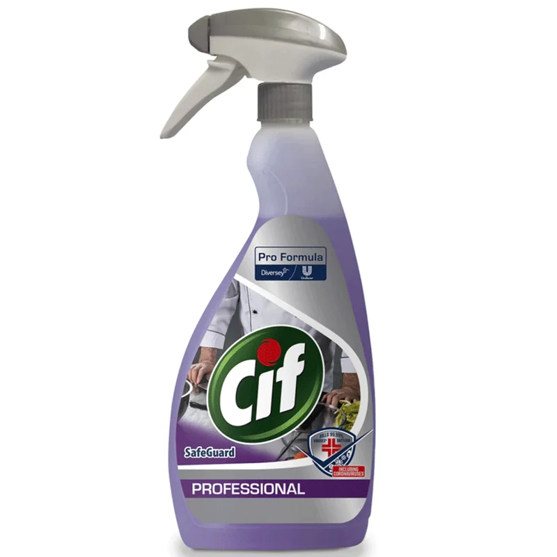 CIF Pro Formula 2 em 1 – Detergente Desinfetante 750ml para Instalações Alimentares