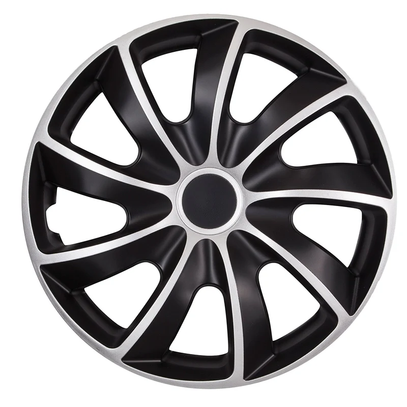 Radkappen Radblenden Radzierblenden 4 Stk. Set Schwarz Silber KFZ 14" Zoll