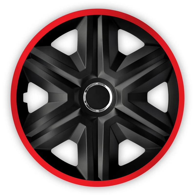 16 "NRM FAST LUX RED Radzierblenden rot und schwarz 4er Set