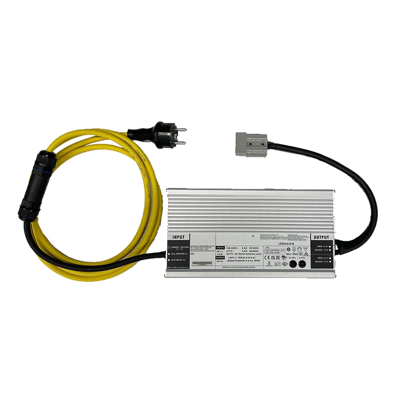 QLEEN Carregador Bateria 12V Fonte de Alimentação Externa PROFI I para limpeza de vidros, fachadas, lamelas e painéis solares com água desmineralizada