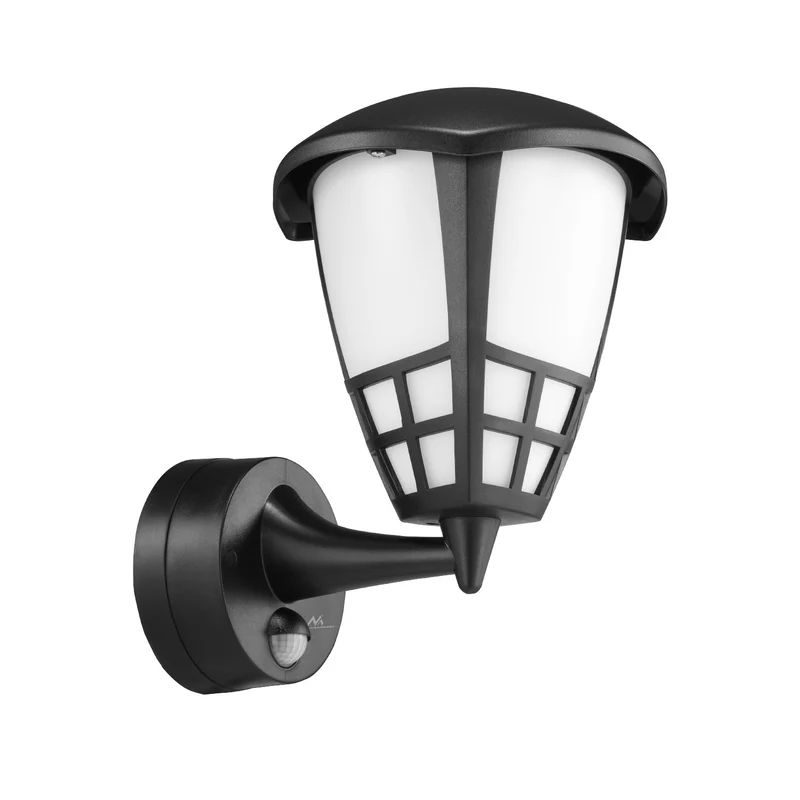 Wandleuchte mit Sensor Maclean MCE518 B 1xE27 schwarz IP65 max 60W