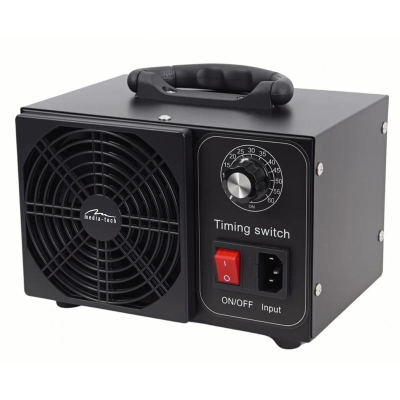 Professioneller Ozonator zur Desinfektion und Luftreinigung, Mediatech, Ozonausstoß: 60.000 mg/h, TIMER, Leistung: 140 W, Metallgehäuse
