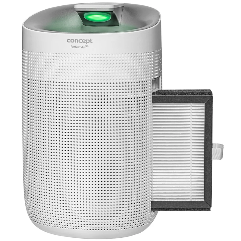 Concept Perfect Air OV1200 2 in 1 Luftentfeuchter und Luftreiniger 750 ml/Tag für Räume bis 25m2 3-Stufen-Filtration Hepa 13 Kohlefilter Raumluftreiniger 1L (Weiß)