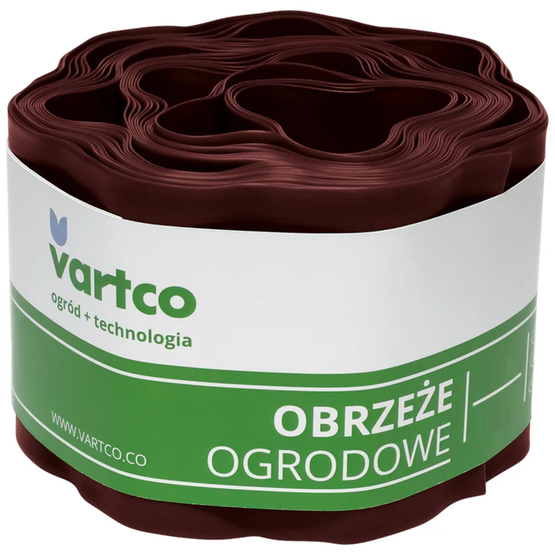 Rasenkante Gartenzaun Wellige Beeteinfasung Mähkante Garten Palisade Wurzelsperre Kunststoff 10cm x9m Braun