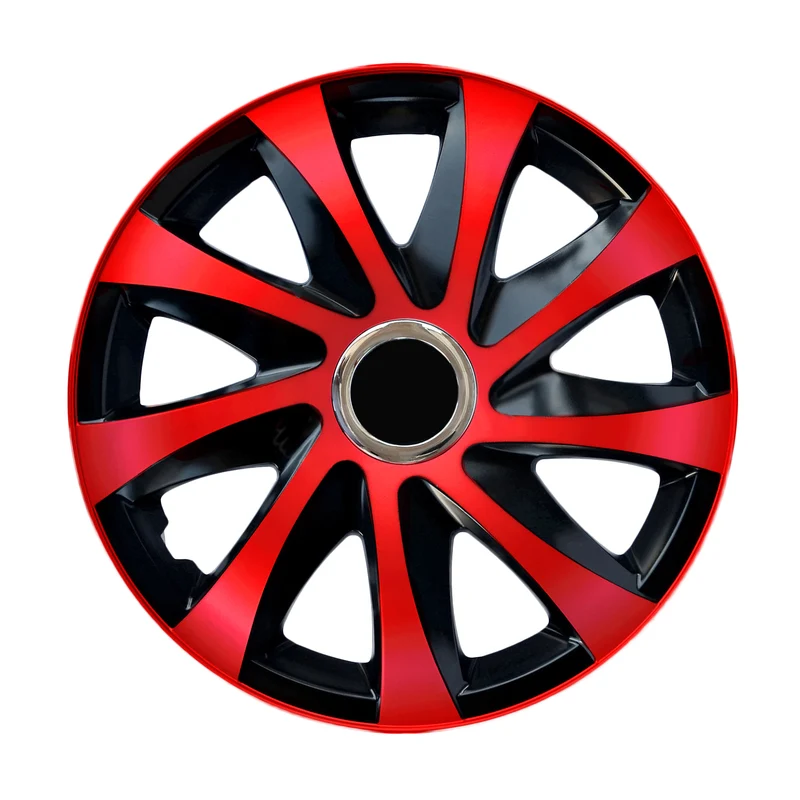 Universal Radkappen 15" NRM DRIFT Extra rot/schwarz 4 Stück