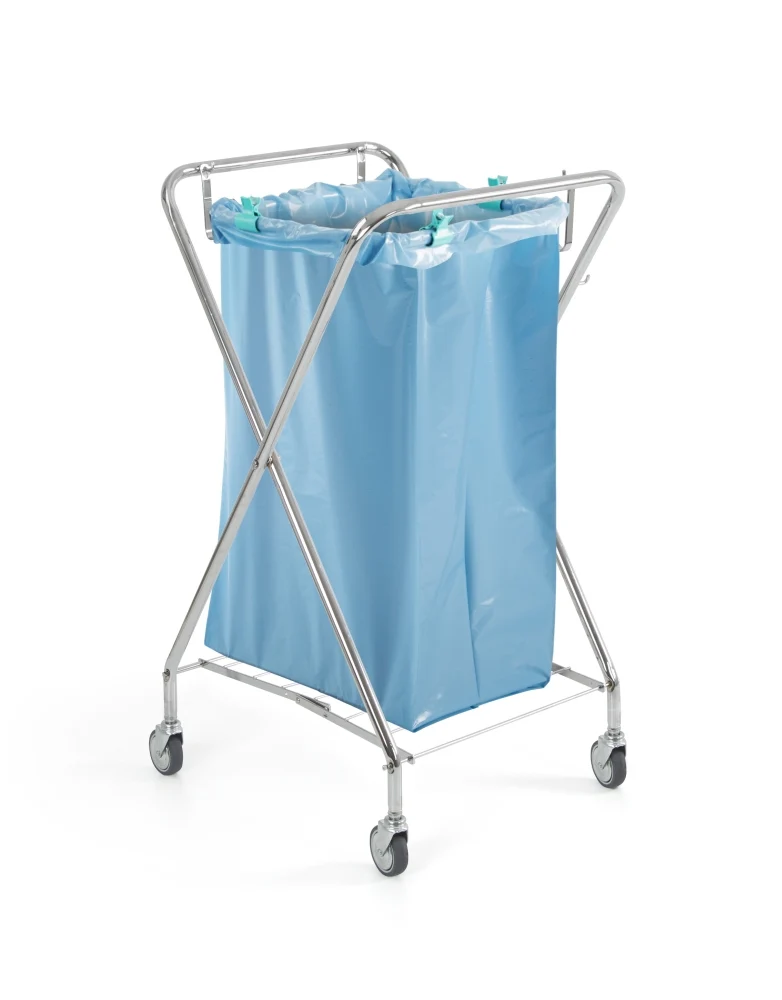 TTS Trolley Quadrado Dobrável para Lixo 120L
