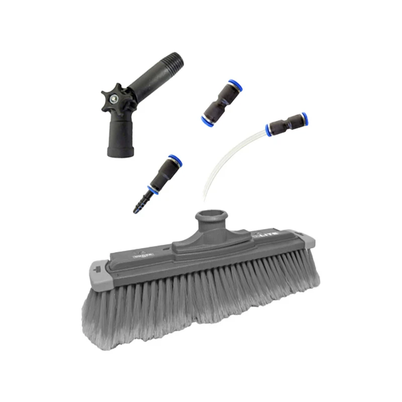 UNGER Escova Power nLITE Cinza para Limpeza de Vidros e fachadas com água desmineralizada