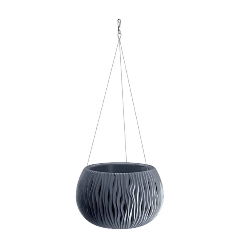Hängender Pflanztopf 2in1 mit Einsatz Ø 370 mm 9L Anthrazit Sandy Bowl