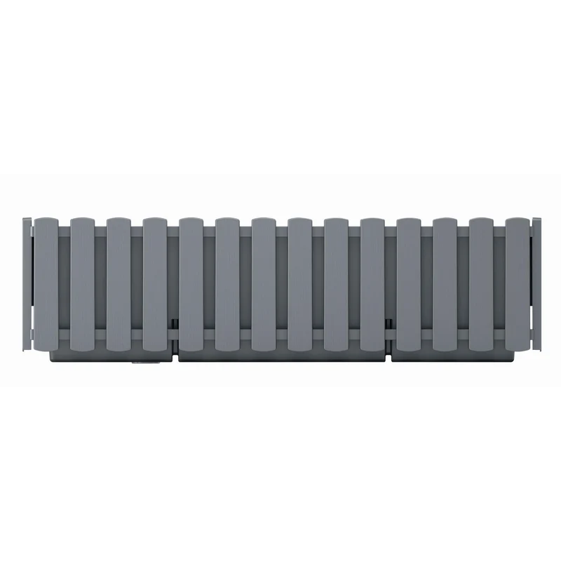 Boardee Fencycase Blumenkasten Balkonkasten Blumentopf Pflanzkasten Rustikales Design für Innen- und Außenbereich 58cm Grau