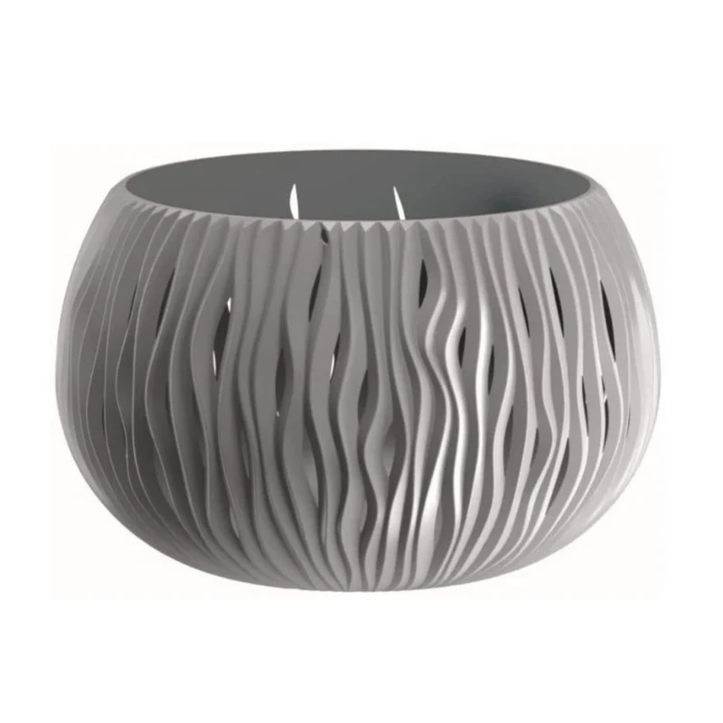 Pflanzkübel 2in1 inkl. Pflanztopf Sandy Bowl DSK370 grau