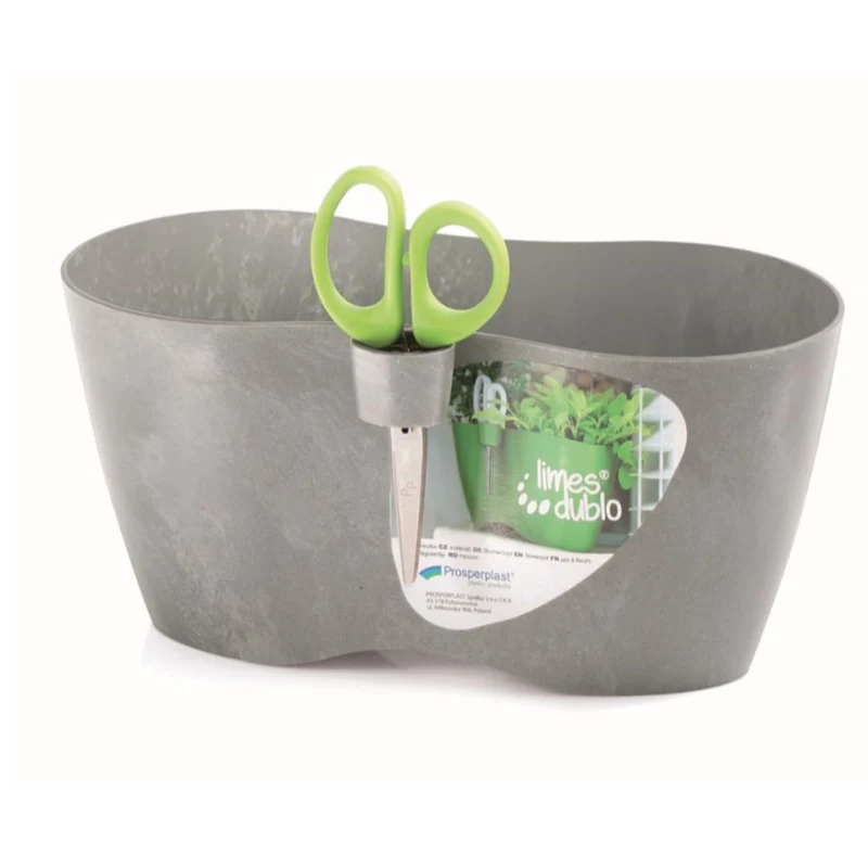 Kräutertopf mit Schere Limes Dublo Beton Set 2,3 Liter