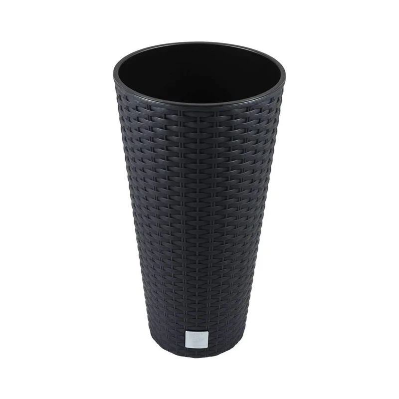 Blumentopf mit einem Beitrag Rato Tubus DRTUS300 Anthrazit Rattan Nachahmung