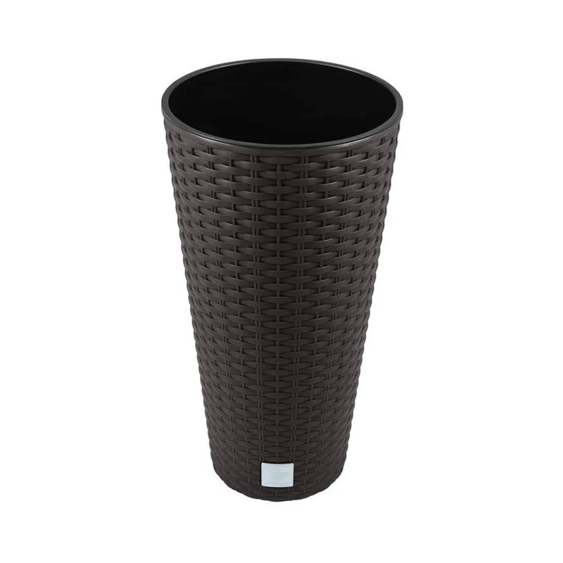 Blumentopf mit einem Beitrag Rato Tubus DRTUS250 umber Rattan Nachahmung