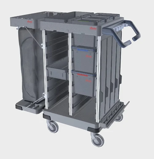 VILEDA Carro de Limpeza Origo2 CX – Carro Versátil com Porta Sacos Abatível