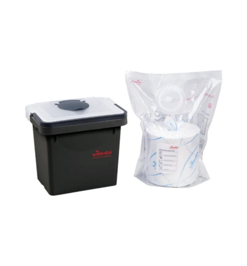 Vileda Sistema SafePlus Maxi – Dispensador Automático + Panos Antibacterianos