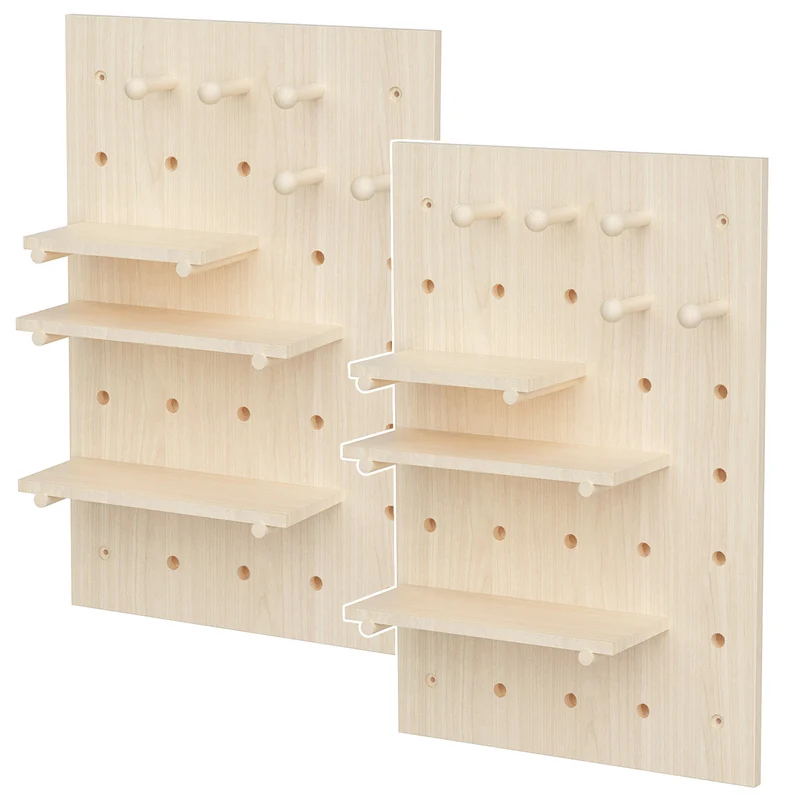 Maclean Whiteboard-Organizer aus Holz, helle Holzfarbe, 40x60cm, max. 20kg, MC-130 WD, 2 Stück