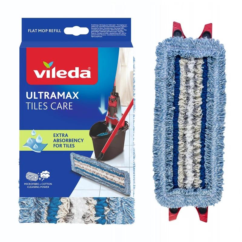 Vileda-Moppbezug für die Reinigung von Fliesen und PVC, Ultramax Tiles Care
