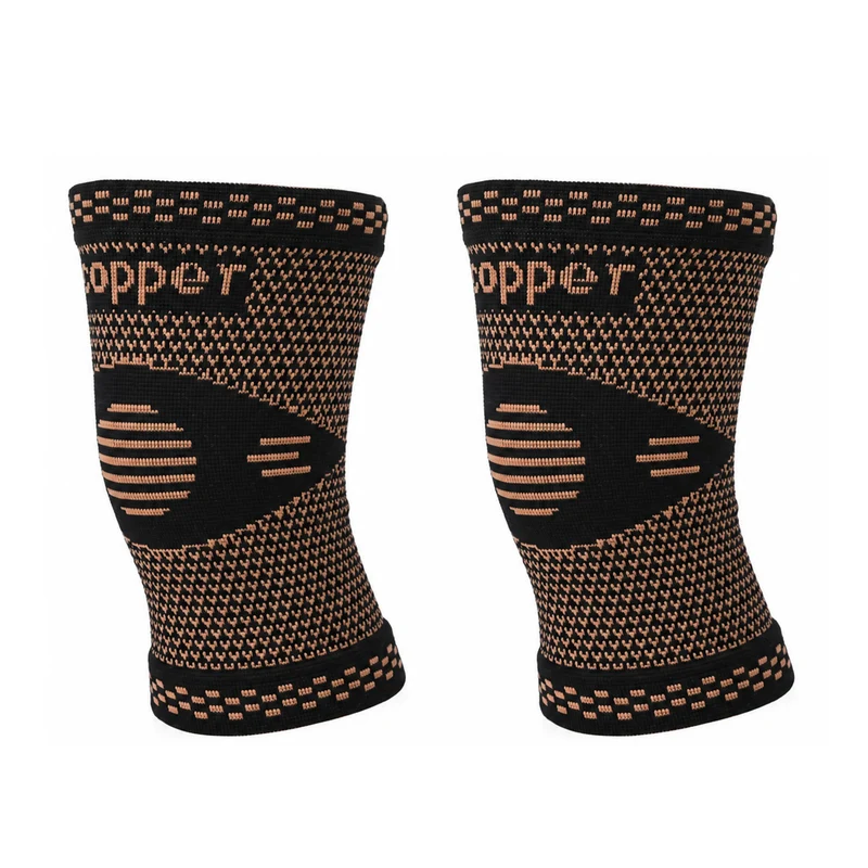 Kupfer-Komfort, Armmanschetten, Nylon-Mix, zur Unterstützung der Gelenke und zur Arthritis-Schmerzlinderung, Größe XL, Schwarz