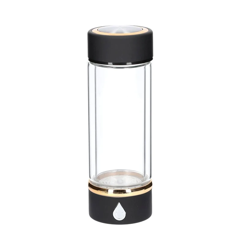 Doppelwandige Hydrogener Wasserstoff Wassergenerator 380ml, Silber