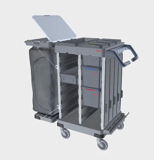 VILEDA Carro de Limpeza Origo2 CXL – Carro Versátil com Porta Sacos XL