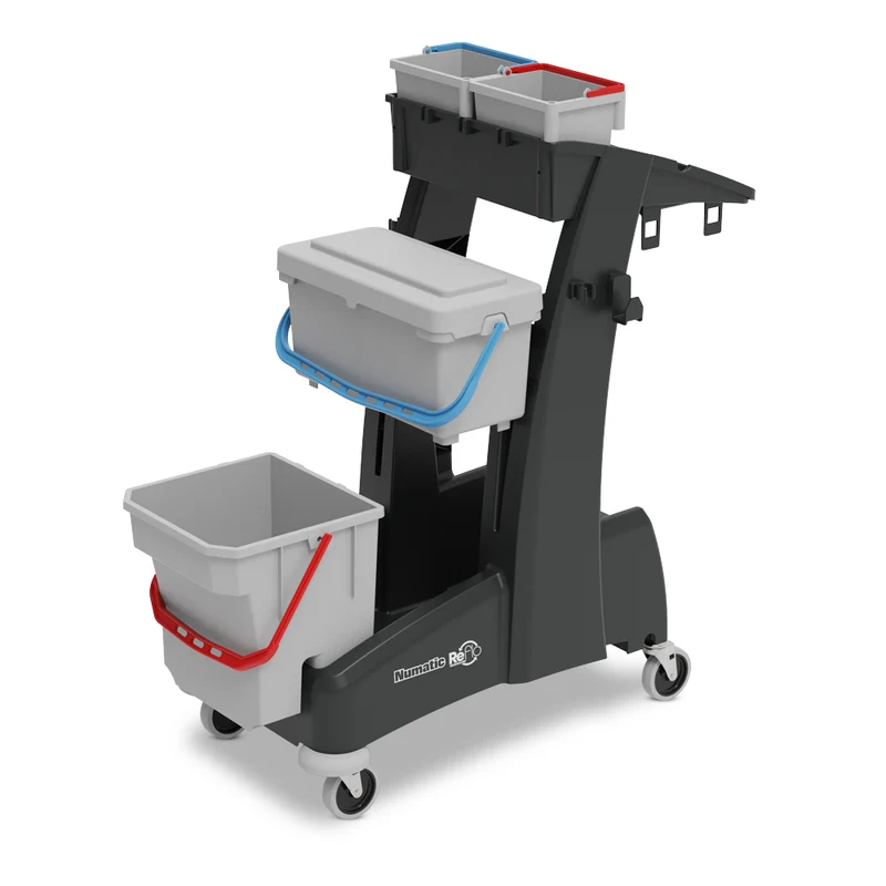 NUMATIC MULTI-Matic MM7 – Carro de Limpeza Compacto com Sistema de Esfregona Plana Dosada e Armazenamento Superior