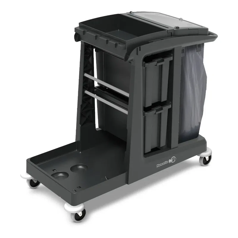 NUMATIC ECO-Matic EM5 – Carro de Limpeza com Reservatório de 120L, Gavetas com Fecho e Armazenamento Frontal Integrado