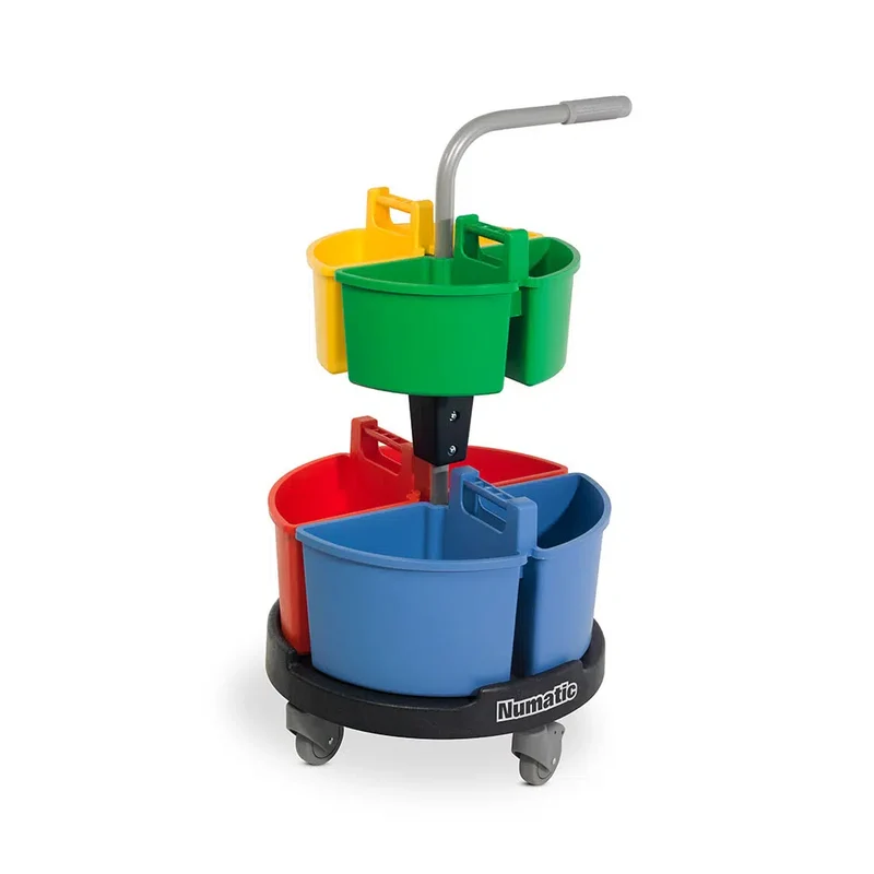 NUMATIC NC4R ReFlo – Carro de Limpeza Profissional Compacto com Código de Cores e Baldes de 4 L + 10 L