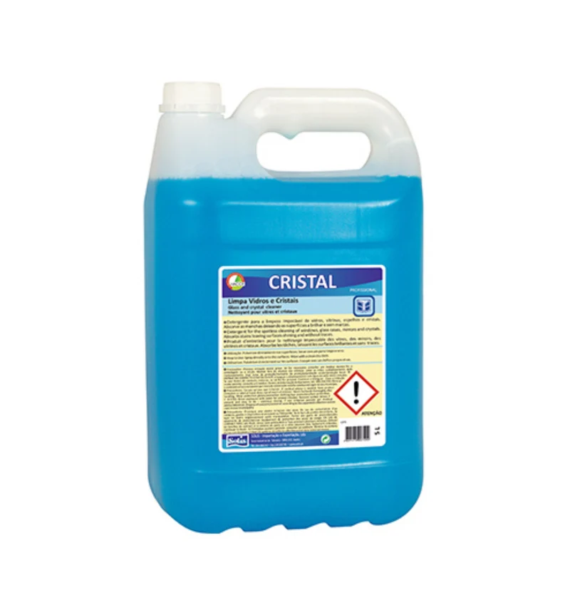 SOLIS Sabão para Vidros Cristal – Limpa Vidros Líquido com Brilho Sem Marcas 5L