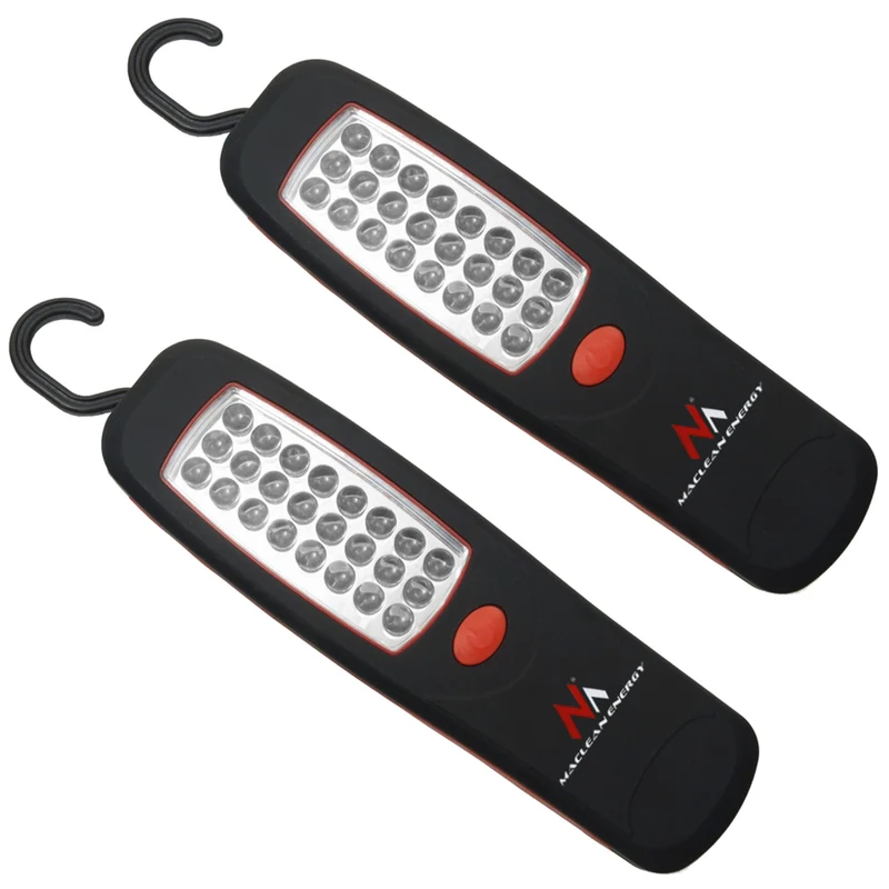 Maclean Werkstattlampe 24 LED, Magnet, Haken, MCE03 2 Stück
