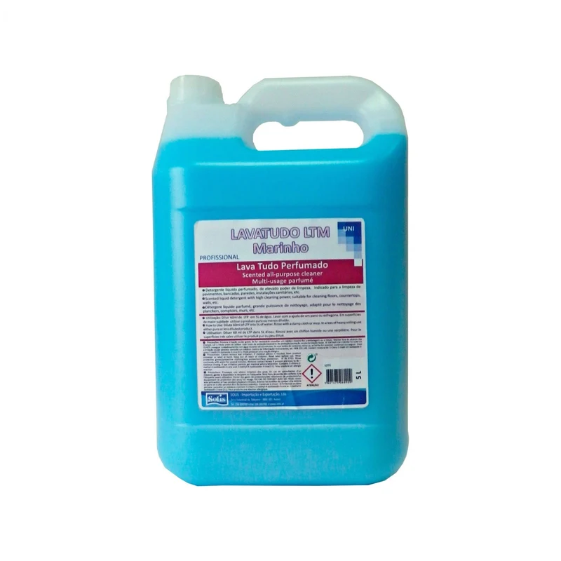 SOLIS Detergente Lava Tudo LTM – Perfumado e Multiusos para Pavimentos, Paredes e Sanitários 5L