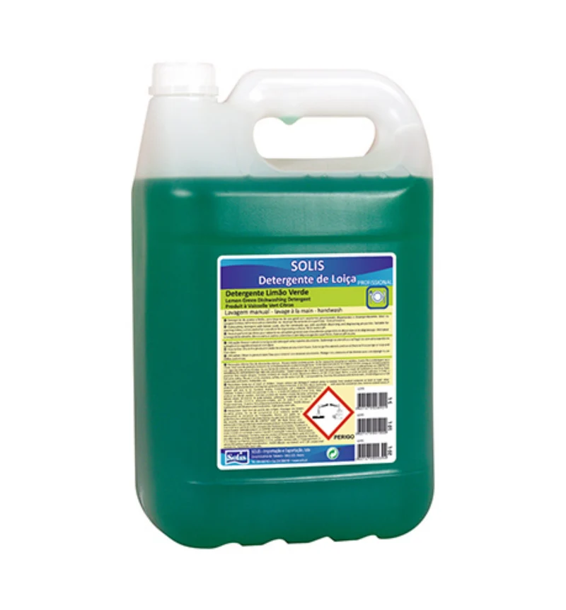 SOLIS Detergente da Loiça Limão Verde/Amarelo – pH Neutro com Aroma Refrescante de Limão para Uso Manual