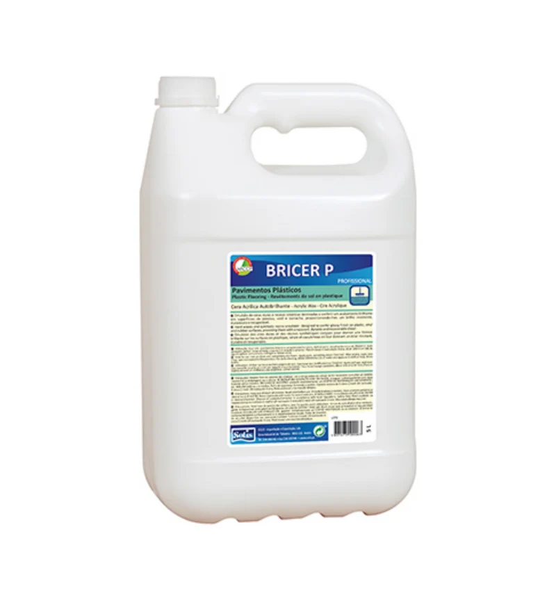 SOLIS Bricer P – Cera Acrílica Neutra para Pavimentos de Plástico e Vinil 5L